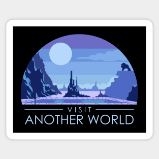 Visit Another World - Retro Video Game Sticker